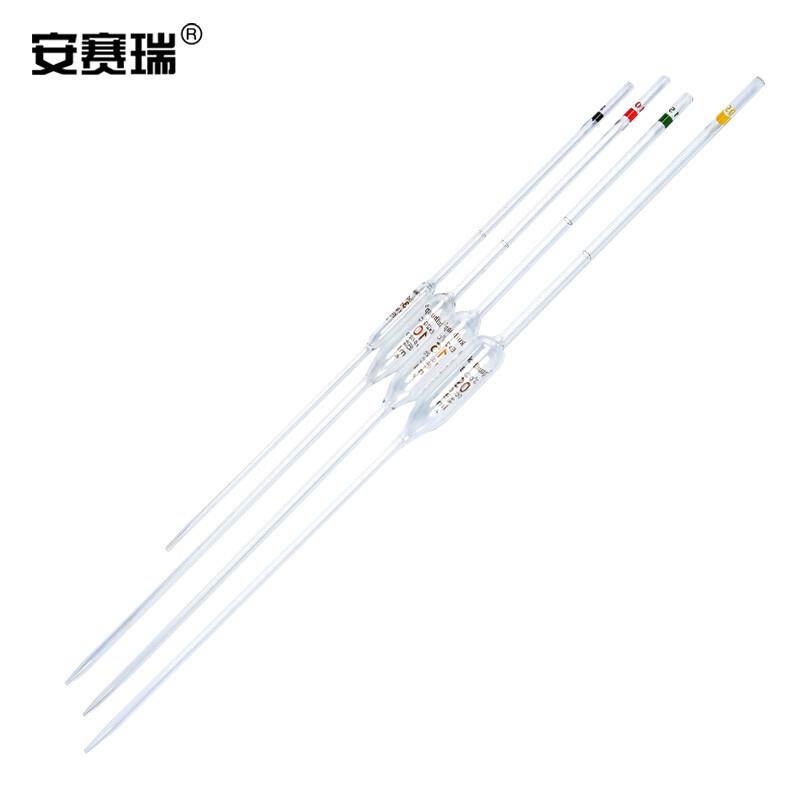 安赛瑞玻璃移液吸管(20只装)精度单标移液管刻度吸管胖肚吸管大肚