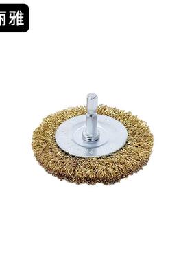 康丽雅K-251575MM平刷六角带杆钢丝刷电钻角磨机刷头除锈抛光打磨
