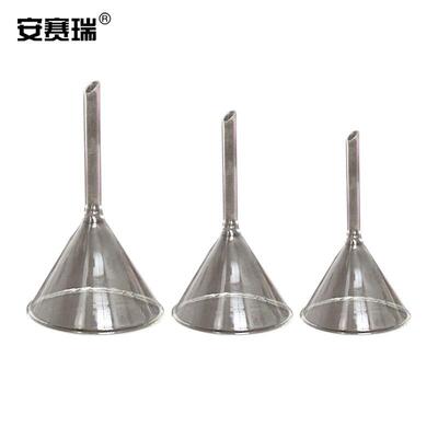 安赛瑞玻璃漏斗(2个装)实验室三角漏斗短管锥形漏斗直径90mm60047