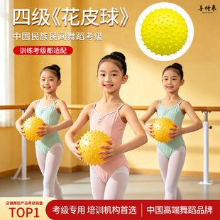 花皮球民族舞舞蹈专用韵律操比赛舞台表演出考级带刺皮球道具花球