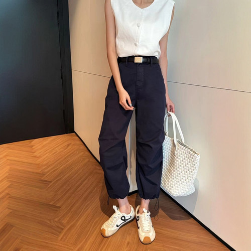 2025夏季薄款工装裤女小个子
