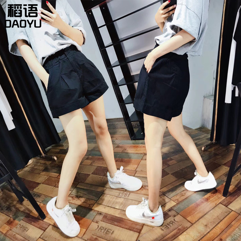 欧货夏新款牛仔短裤女宽松高腰A字阔腿哈伦休闲短裤蓬蓬热裤百搭