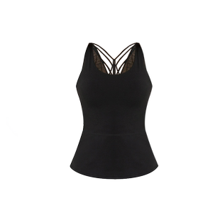 白色瑜伽服假两件上衣夏季背心女带胸垫健身美背时尚运动网纱罩衫