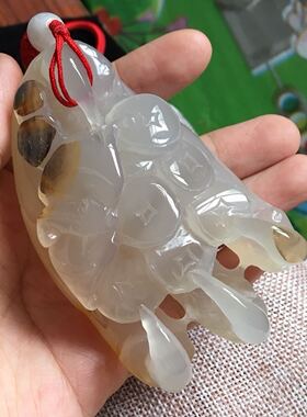 天然玉髓手把件　龙爪手　招财手　大件手玩件　礼品　