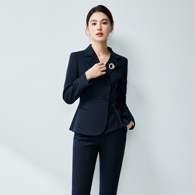 OL通勤职业装女士西服套装时尚女西装商务正装酒店工作服秋冬装