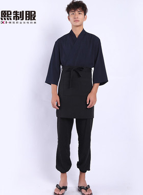 日式厨师工作服男服务员