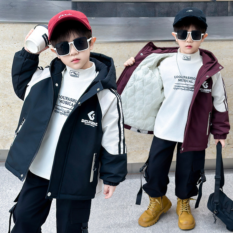 男童外套秋冬装2025新款男孩宝宝儿童冬季派克服加厚夹棉轻薄棉服,童装/婴儿装/亲子装,普通外套,淘宝优惠券,粉丝福利购,淘宝优惠卷