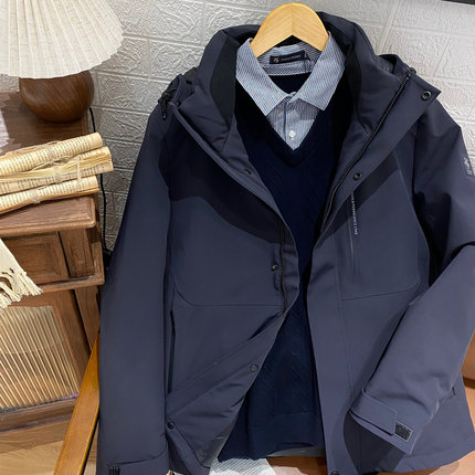 男式连帽鹅绒羽绒服 高蓬松 蓄热锁温保罗彼得商场同款RTEDR00181