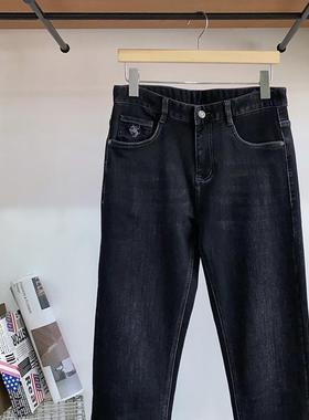 保罗彼得 专柜正品NSDC19970男士牛仔裤直筒长裤潮流时尚微弹百搭