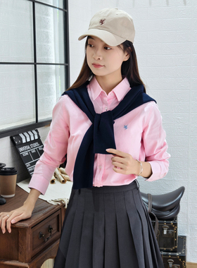 保罗彼得专柜正品女士翻领长袖衬衫刺绣马标 时尚 简约CWCC58854