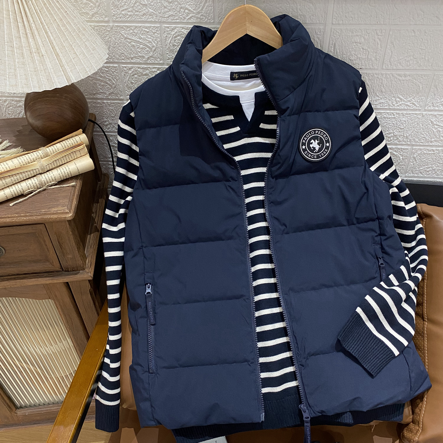 男士羽绒立领马甲保暖背心