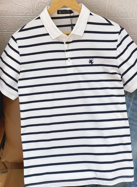 保罗彼得专柜夏季男装翻领短袖POLO衫时尚条纹潮流 透气YTEB65640