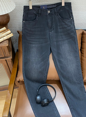 商场同款男士新款牛仔裤黑灰色高弹莱赛尔凉感面料亲肤KEFAN00580