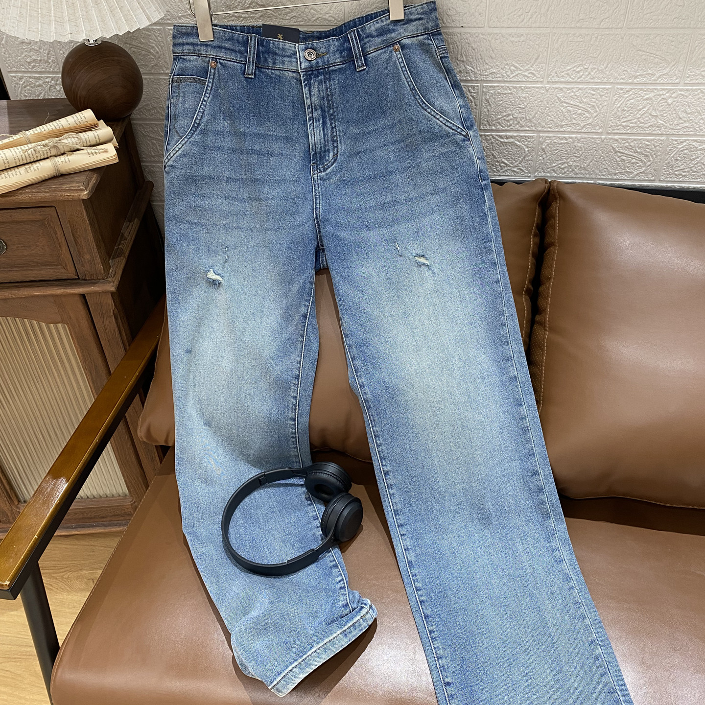 春装新款男式牛仔裤 直筒长裤 中腰 保罗彼得专柜同款 NFFAN00520