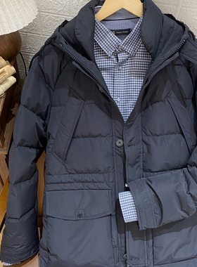 男士羽绒服 加厚保暖连帽休闲中长款 保罗彼得商场同款XZEDR00041
