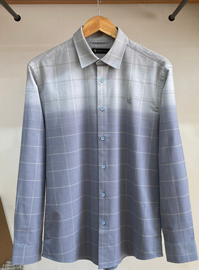 保罗彼得专柜正品男士翻领长袖衬衫时尚简约舒适百搭ZCDC59430