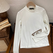 女士半高领米白色打底衫 保罗彼得专柜正品 新款 内搭柔软TBECTO0011