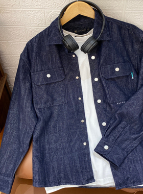 保罗彼得专柜正品男士翻领长袖牛仔衬衫外套时尚百搭CKECC00120