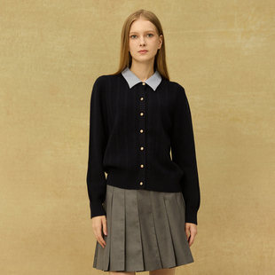 专柜同款 简约 女式 学院风 TQ0763571 翻领针织假两件 DIV.POLO