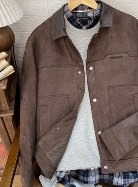 男式轻薄款90绒羽绒服保罗彼得新款麂皮绒保暖夹克外套YCEDR00480