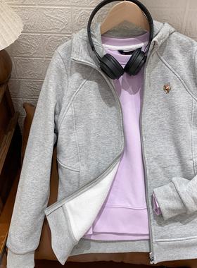 保罗彼得 商场同款女式外套 连帽卫衣加绒 运动休闲 BWEDW00122