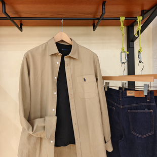 纯棉休闲宽松翻领衬衣外套RCO883582 衬衫 DIV.POLO专柜同款 长袖