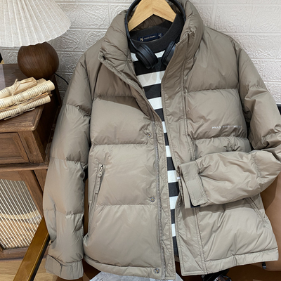 冬季白鸭绒连帽羽绒服