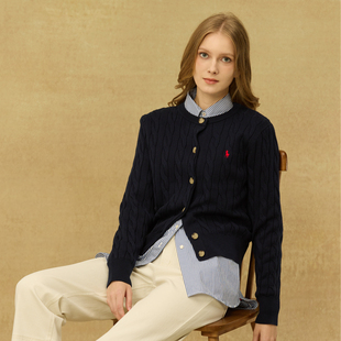 针织开衫 女士圆领长袖 舒适百搭简约TQ0833574 专柜正品 DIV.POLO