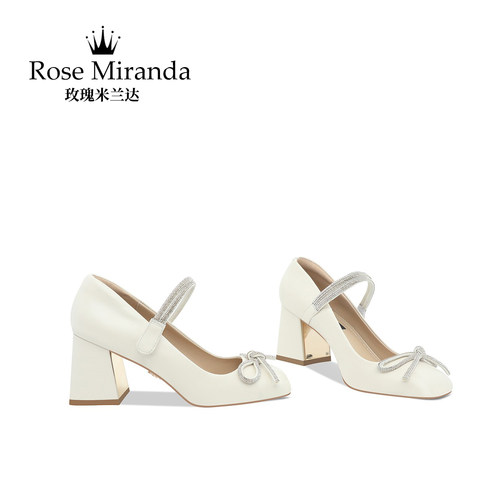 绊带酒杯跟舒适闪钻单鞋尖头时尚