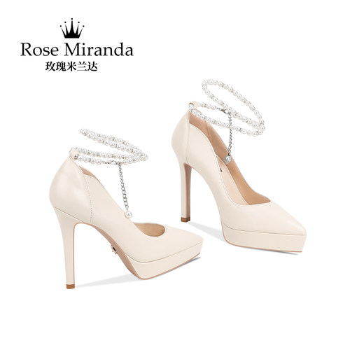 玫瑰米兰达RoseMiranda高跟鞋宴会婚礼婚鞋厚底防水台单鞋