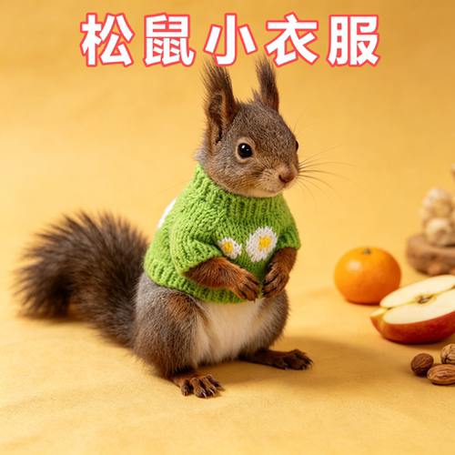 松鼠专用过冬小衣服四季通用服装裙子小宠物毛线衣服饰针织衫