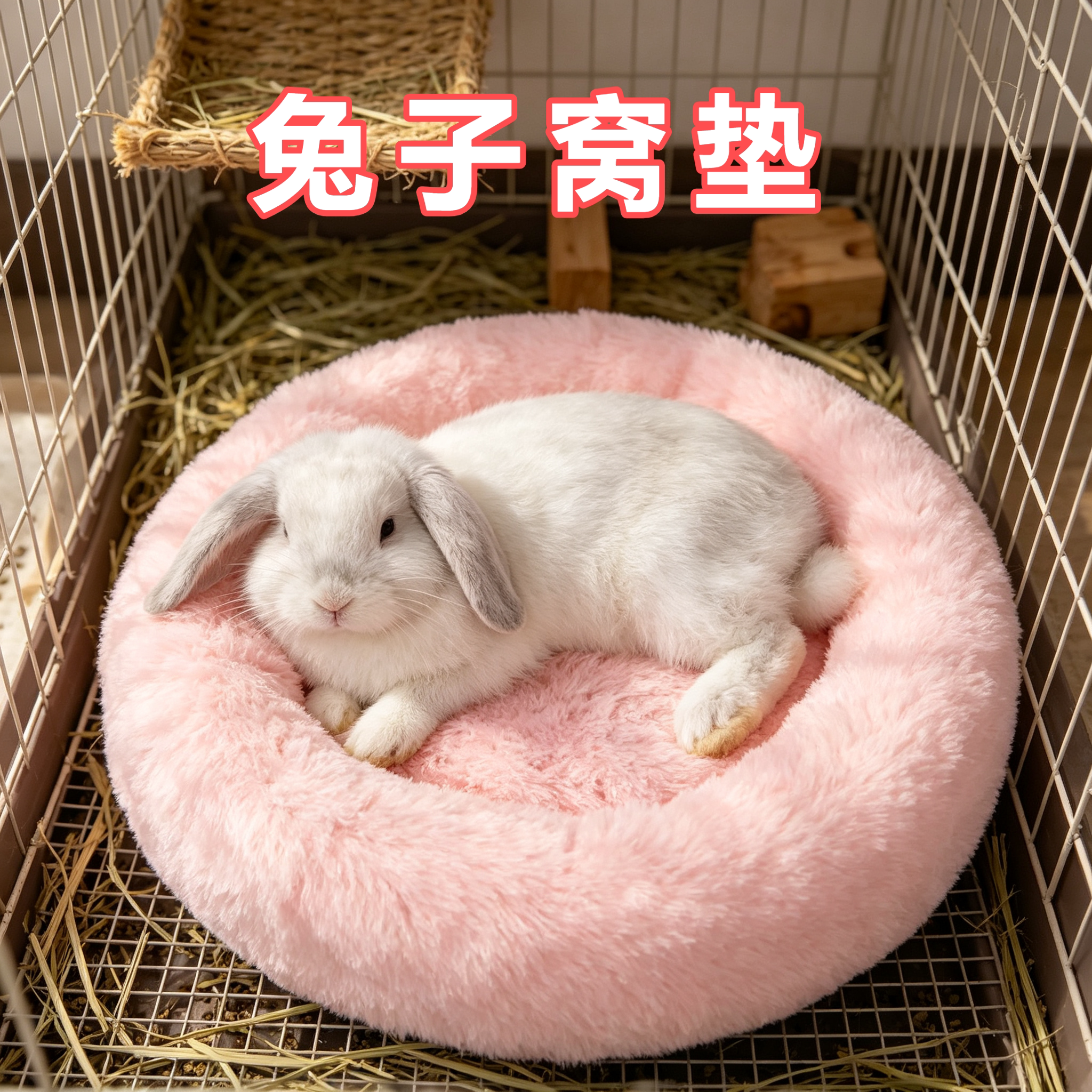 兔子专用窝垫棉垫过冬神器保暖小宠床冬季爬宠用品垫子造景装饰图片