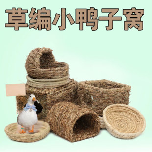 宠物鸭子母鸡下蛋草窝斑鸠芦丁鸡蒲草窝柯尔鸭窝鞋干草降温鸭子草