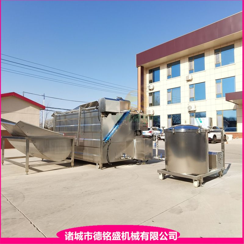 燃气炸鸭掌锅 可控温虎皮凤爪油炸机 成套虎皮凤爪加工设备