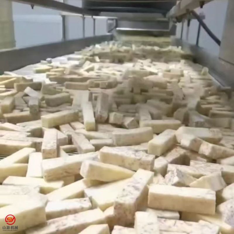 全自动薯塔油炸机 锅巴土豆上浆油炸流水线 荔浦芋头油炸生产线