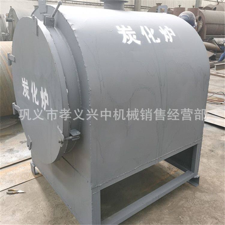 原木烧炭机 新型干馏炭化炉  树枝卧式炭化炉 杂木果木炭化设备