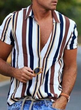 Striped Shirts For Men Shirt Summer clothes Tops mens man 23