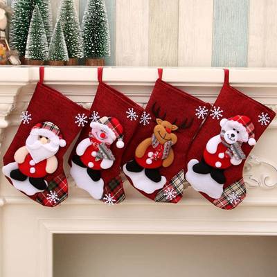 Christmas stocking Christmas gift bag socks圣诞袜圣诞装饰