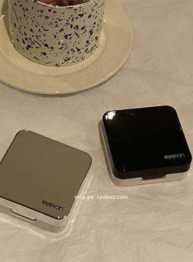 &ldquo;质感 高级 美瞳盒&rdquo;镜面日系简约黑色隐形眼