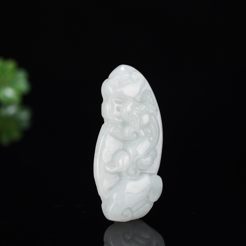 翡翠貔貅吊坠男女款玉坠玉如意转运招财霸王貔貅情侣挂件