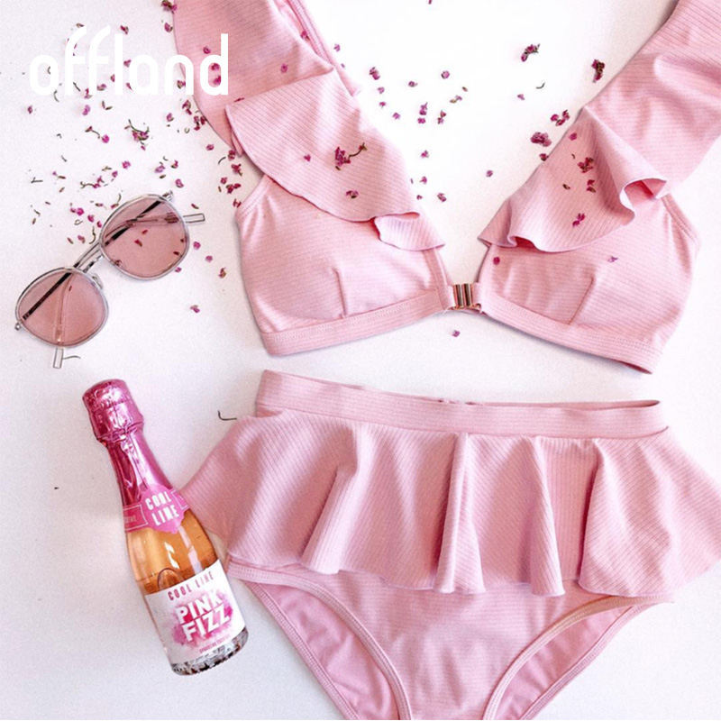 Offland分体游泳衣比基尼高腰