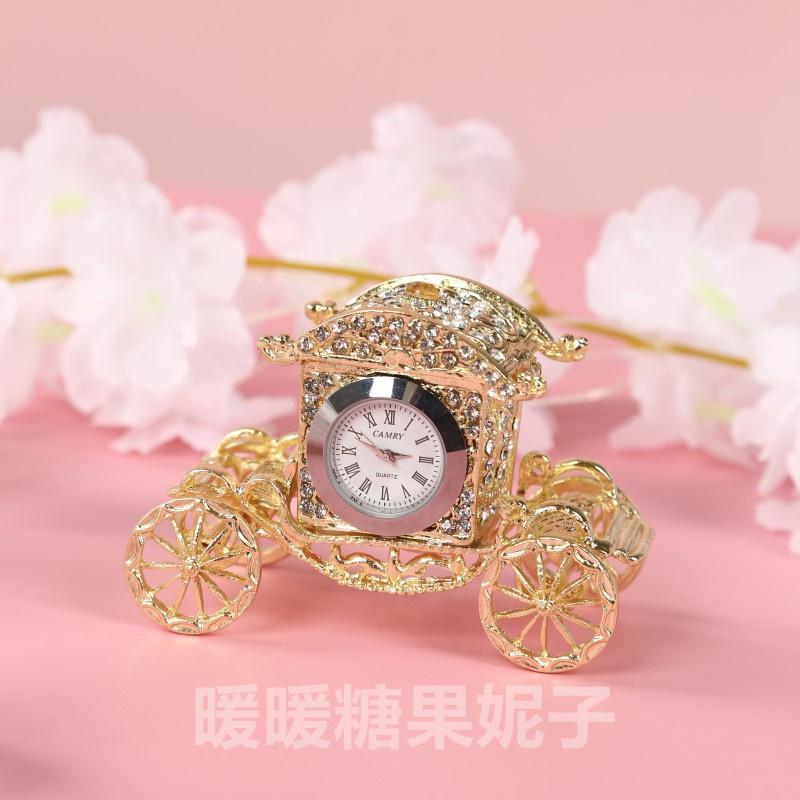 珐琅彩钟表马车721礼品首饰盒包邮时尚创意欧式家居摆件