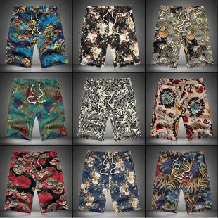 海边度假泰国海南三亚旅游衣服宽松纯棉T恤速干短裤 沙滩男装 套装