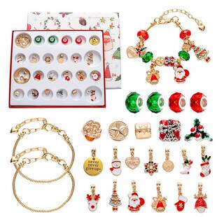 Christmas Advent Calendar, Cute DIY Jewelry Making Kit with