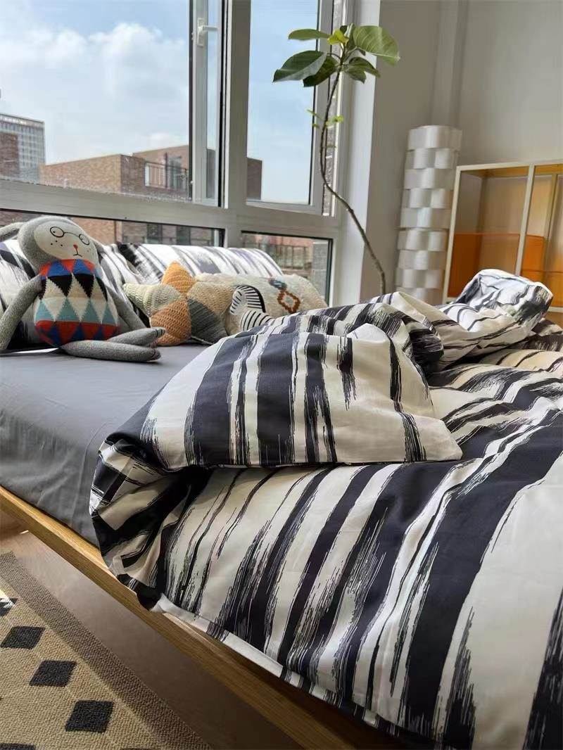Cotton Bed sheets set quilt cover pillow case bedding 4 sets
