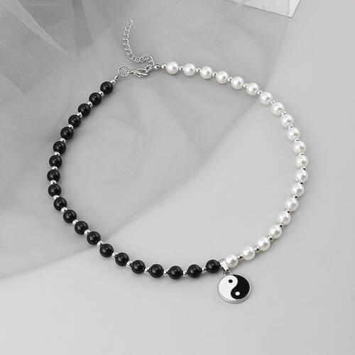 Pendant Pearl Beads Pendant Choker Necklace Punk Chain Unise