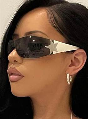 Rimless Sunglasses 欧美Y2K墨镜无框太阳镜千禧辣妹遮阳太阳眼镜