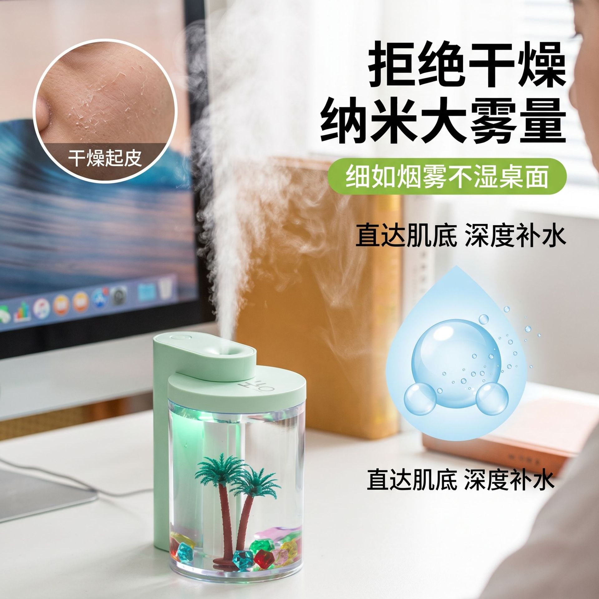 USB微景观香薰加湿器家
