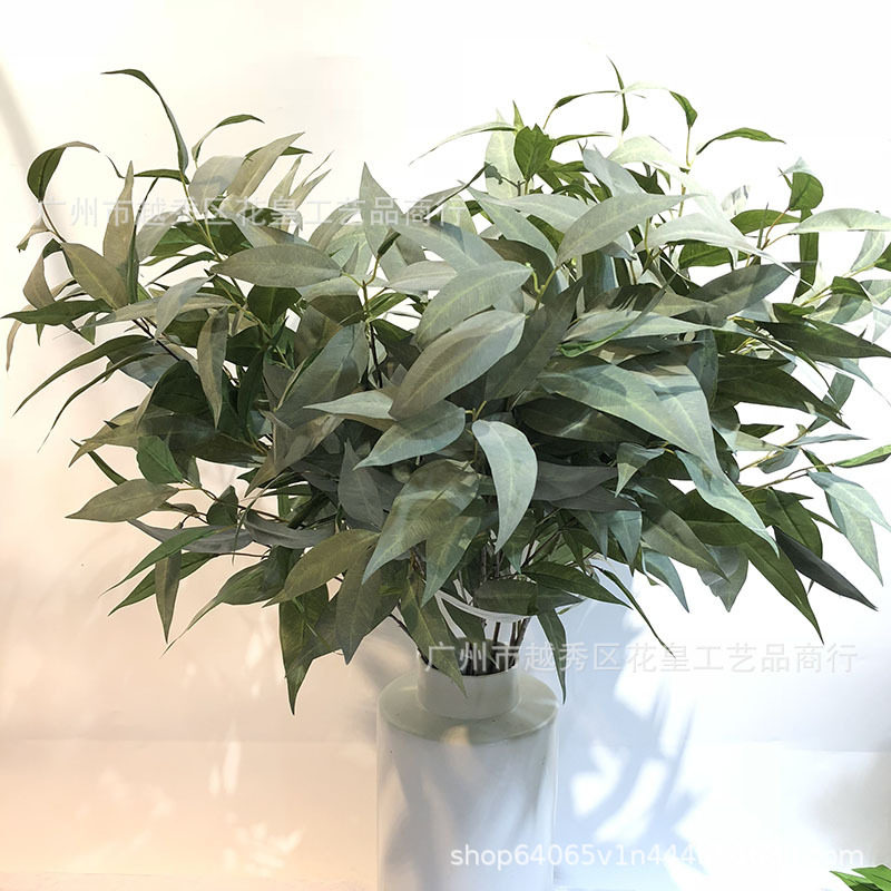 仿真植物叶桉树叶毛浆金
