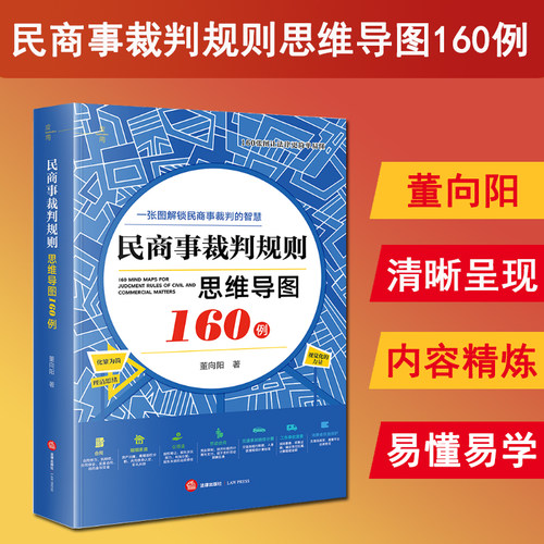 正版2024新 民商事裁判规则思维导图160例 全彩印刷 诉讼可视化 董向阳 一张图解锁民商事裁判的智慧 律师公司法务用书 法律出版社